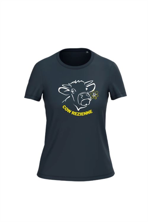 Tshirt Femme Cow Rezienne - Elégance et Confort en Coton Bio